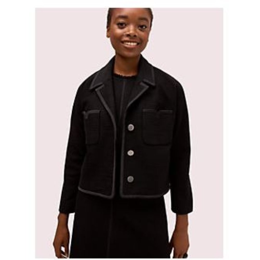 Kate Spade Black Tweed Jacket
